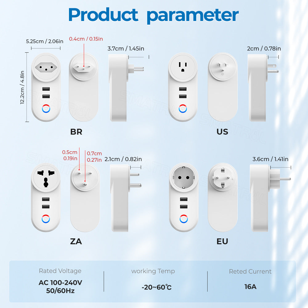 Smart WiFi Plug with USB Port